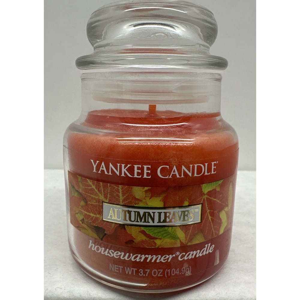 Yankee Candle AUTUMN LEAVES White Label Small 3.7 oz Jar Fall New